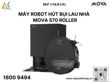Máy Robot hút bụi lau nhà  MOVA S70 Roller - Hệ thống giặt nóng 80°C tại trạm sạc đa năng